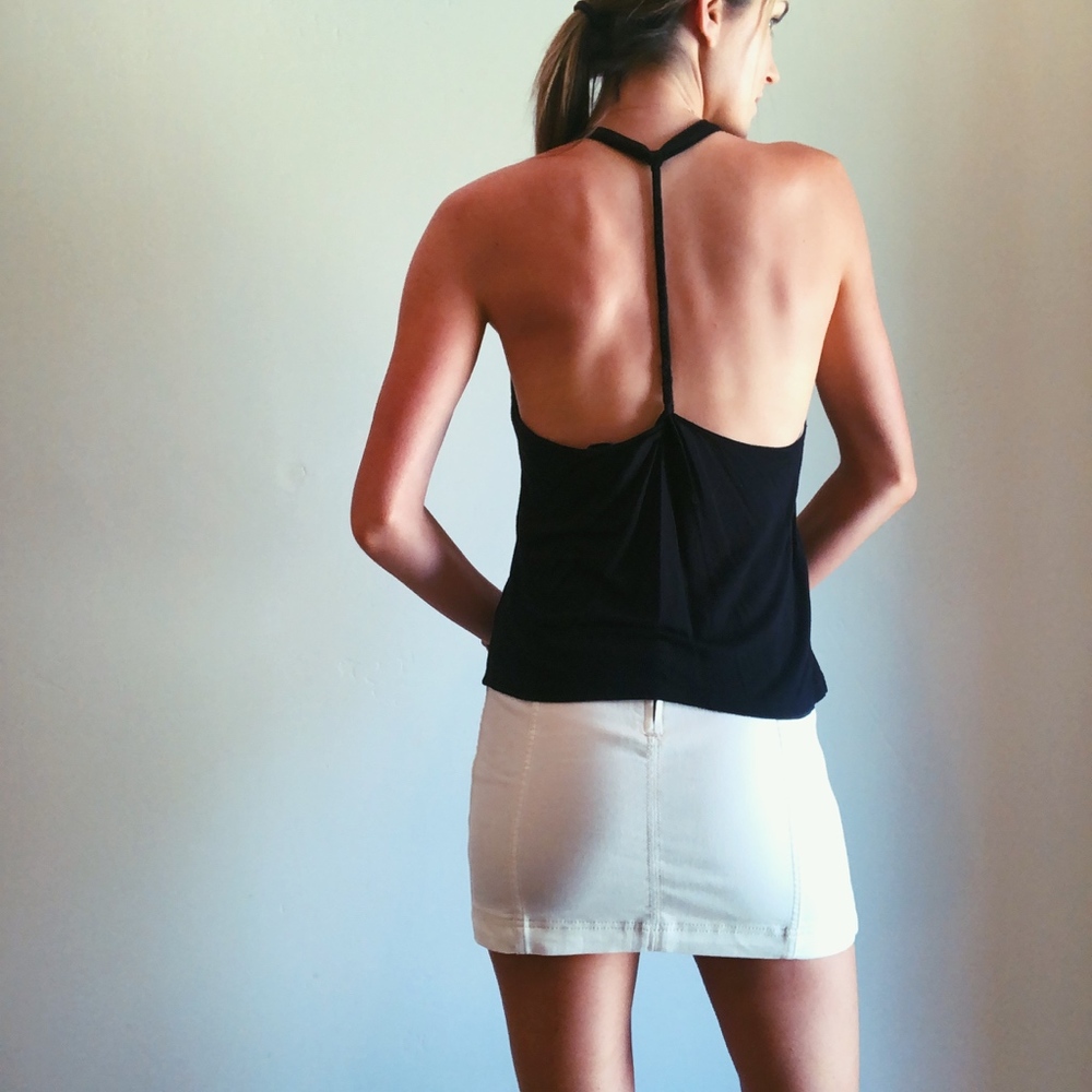 Braided Back Halter Tank - Picture 2 of 7